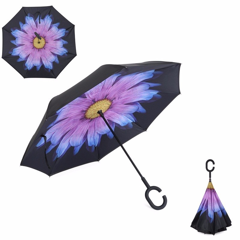 Зонт наоборот Flower (обратного сложения)
